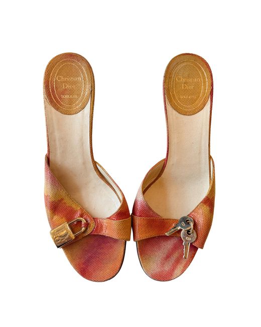 Dear Clementine Vintage Pink Dior Lock & Key Mules