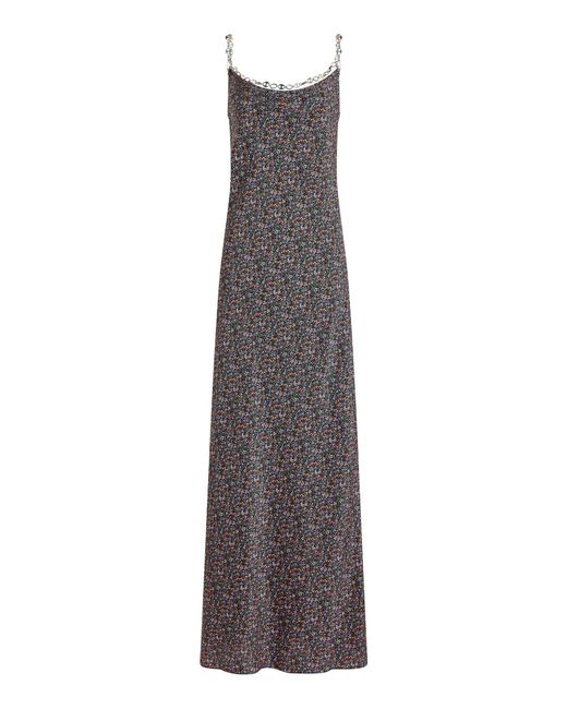 Rabanne Multicolor Silk Slip Dress
