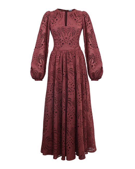 Lena Hoschek Red Riad Cotton Maxi Dress