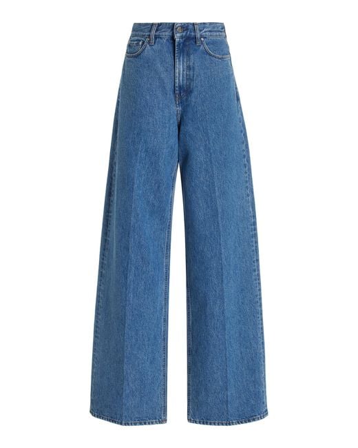 Totême  Blue Rigid High-rise Wide-leg Jeans