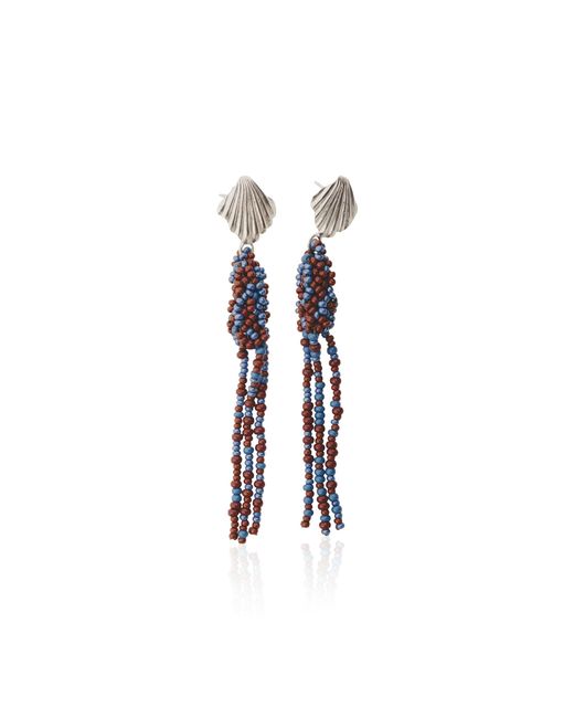 LIKE A BIRD White Conchas De Argento Earrings