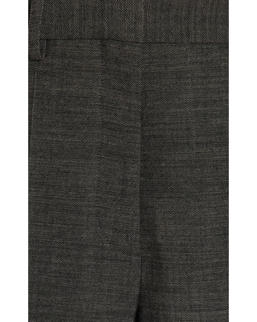 The Row Black Gandal Tailored Wool Flare Pants