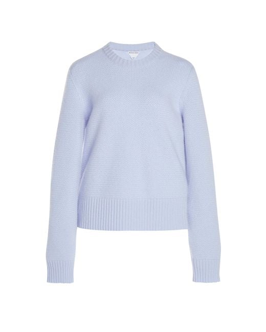 Bottega Veneta Blue Intrecciato-Knit Cashmere Sweater