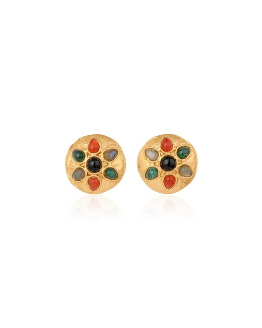 Sylvia Toledano Multicolor Plated Paisley Earrings