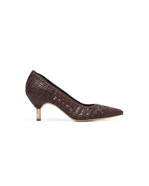 Gabriela Hearst Brown Andres Woven Leather Pumps