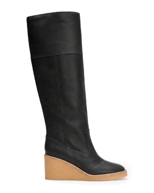 Odissi Black Alma Shearling Knee Boots