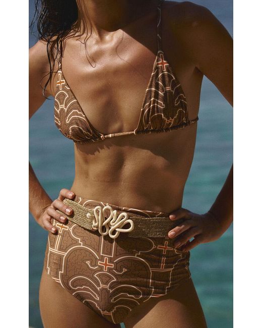Johanna Ortiz Natural Kanatari High-waisted Bikini Bottom