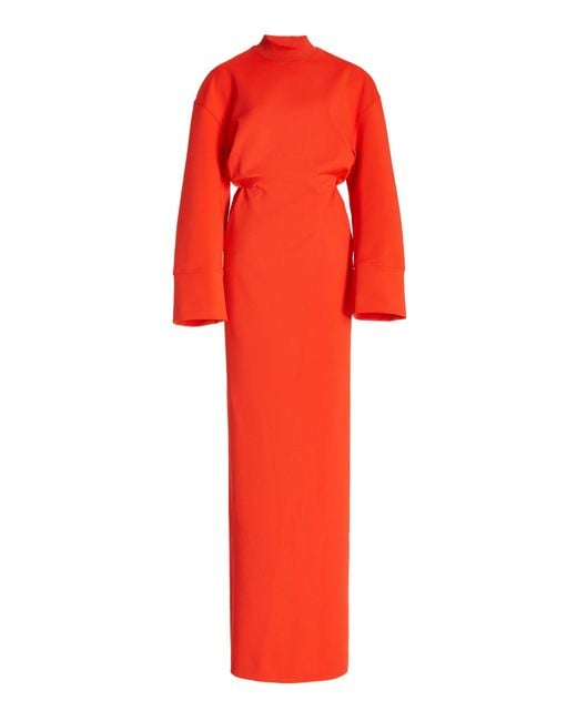 The Attico Oversized Jersey Maxi Dress in Orange Lyst