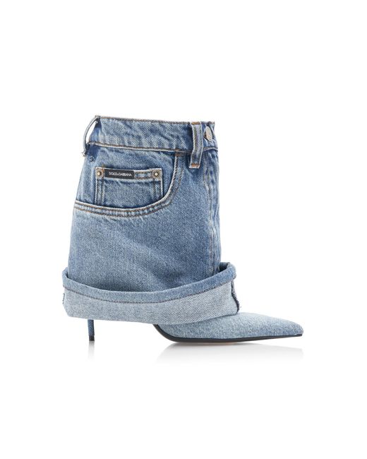 Dolce & Gabbana Denim Boots in Blue Lyst