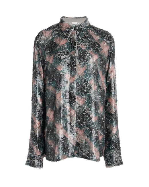 Dries Van Noten Black Chowy Sequinned Shirt