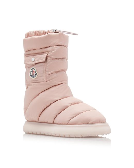 Moncler Pink Gaia Nylon Midi Snow Boots