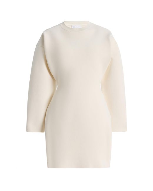 Wardrobe NYC White Rhw Power Knit Dress Mini