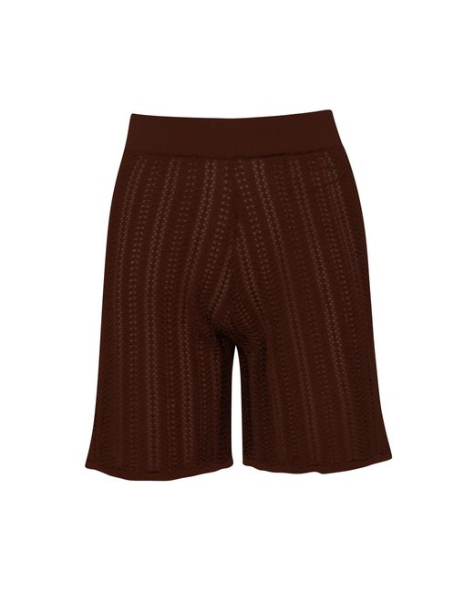 Baobab Brown Corsica Mid-Rise Knit Shorts