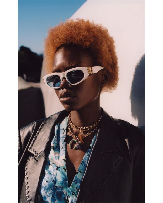 balenciaga dynasty oval sunglasses