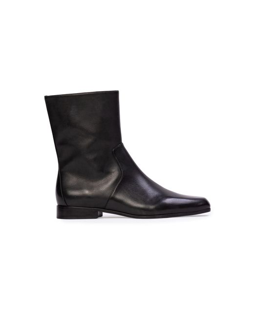 Black Suede Studio Black Aries Leather Boots