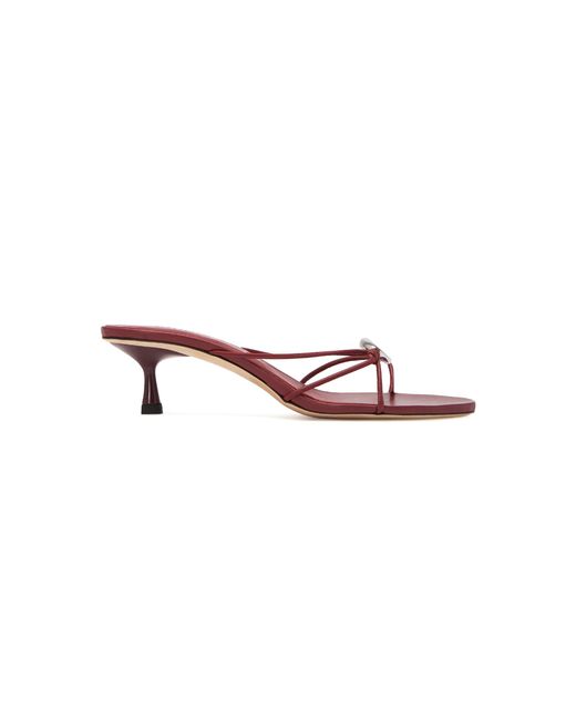 STUDIO AMELIA Red Pierre Leather Sandals