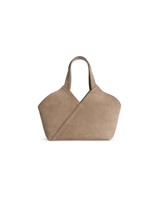 By Malene Birger Natural Lullie Suede Top Handle