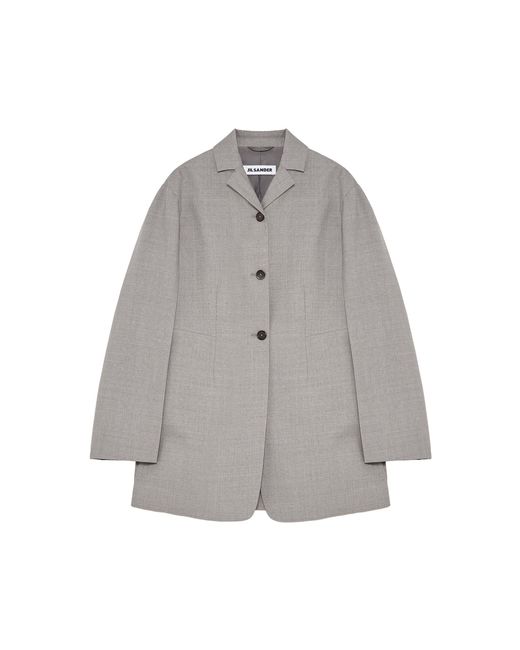 Jil Sander Gray Relaxed Wool Blazer