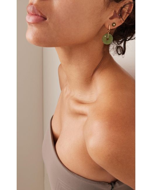 Jade earrings hoop deals