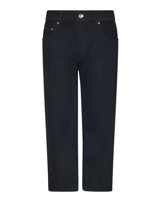 OSSOU Blue Emberly Denim Pedal Pusher Shorts