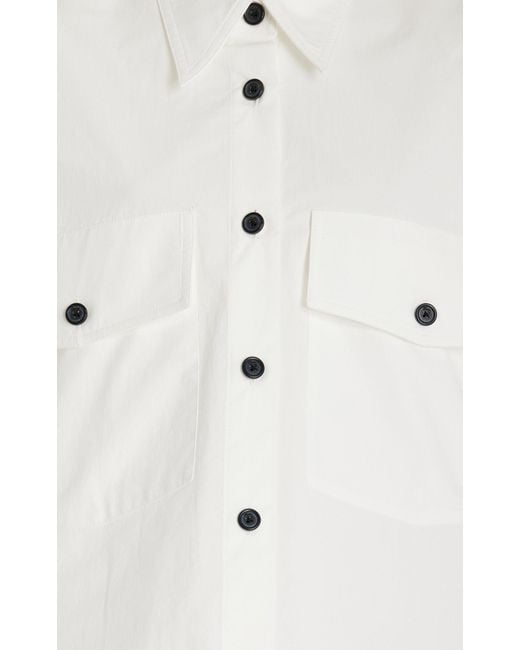 Khaite White Mahsha Oversized Cotton Shirt