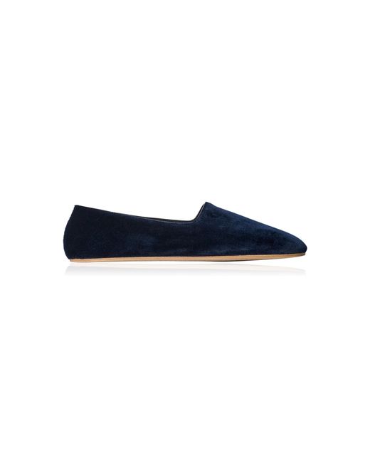 The Row Blue Ponti Cotton Slippers