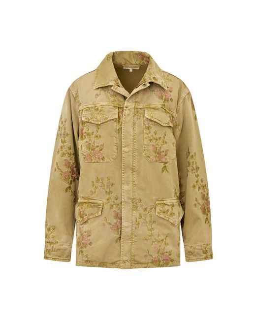 LoveShackFancy Natural Ariselle Embroidered Cotton Jacket