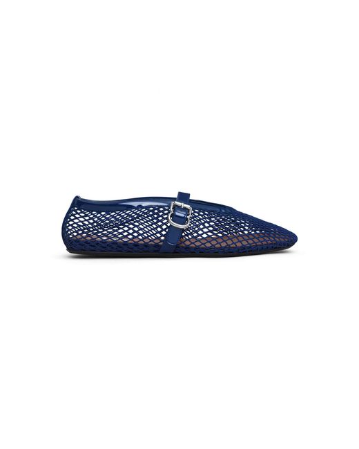 Alaïa Blue Fishnet Ballet Flats