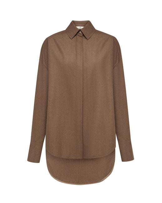 DI STAVNITSER Brown Heidi Wool Shirt