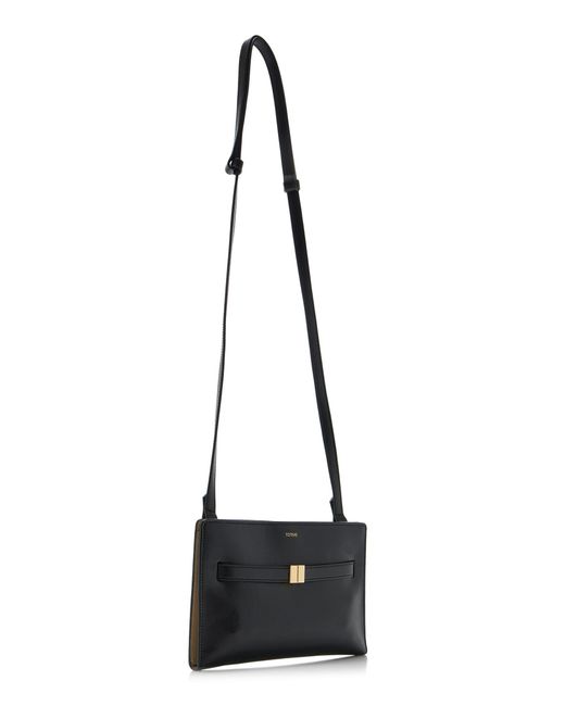 Totême  Black Belted Leather Crossbody Bag