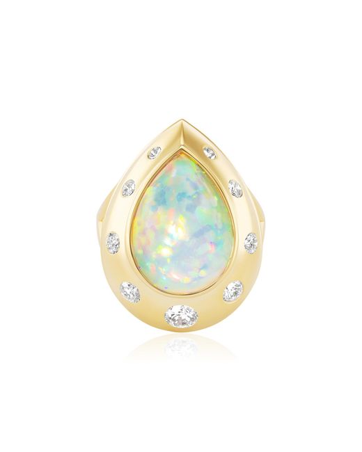 Gemella Jewels White Stella Drop 18K Multi-Stone Ring