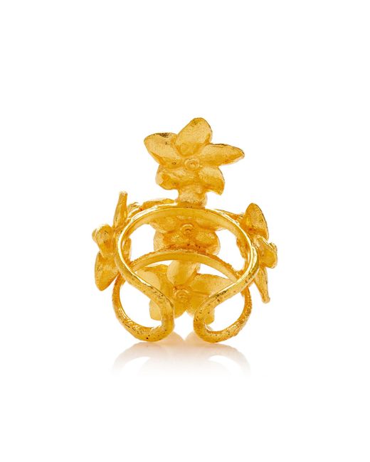 Sylvia Toledano Metallic Bloom 22k Gold-plated Ring