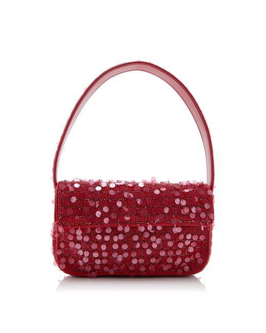 Staud Tommy Sequin-embroidered Beaded Bag