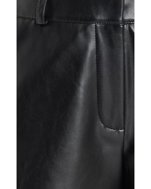 Frankie Shop Black Kate Faux Leather Shorts