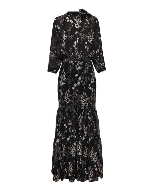 ANDRES OTALORA Black Un Poco Printed Maxi Dress