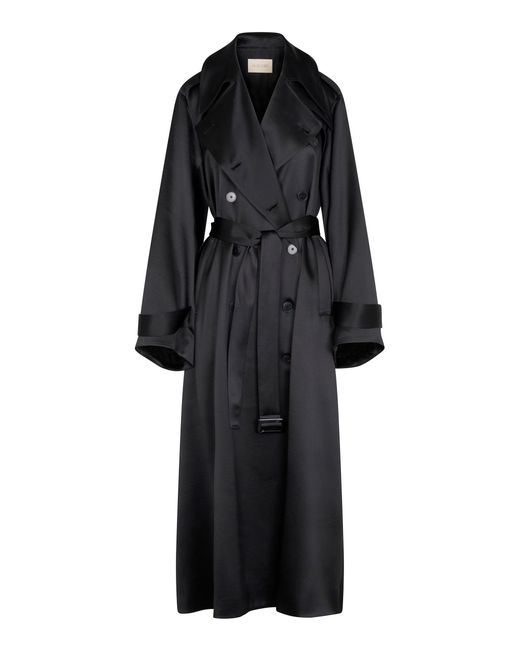 Heirlome Black James Silk Trench Coat