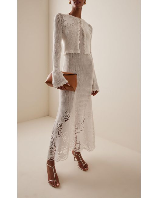 Erdem White Cotton Cardigan