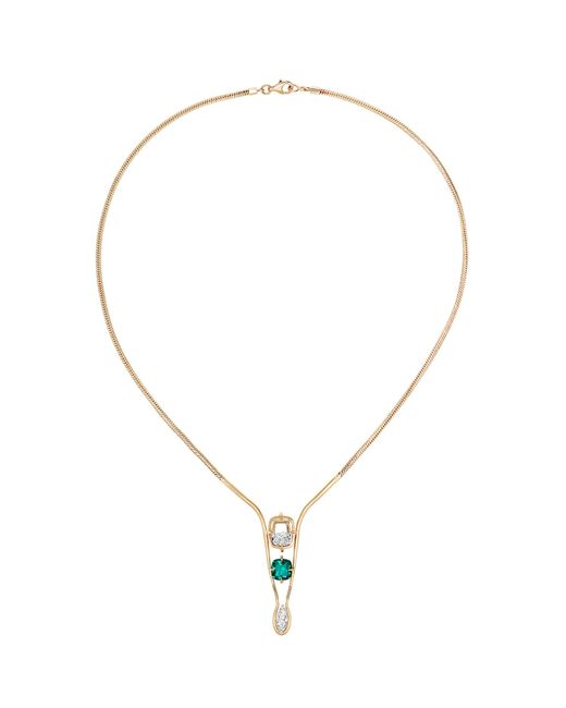 Moritz Glik Green 18K Ita Y Necklace