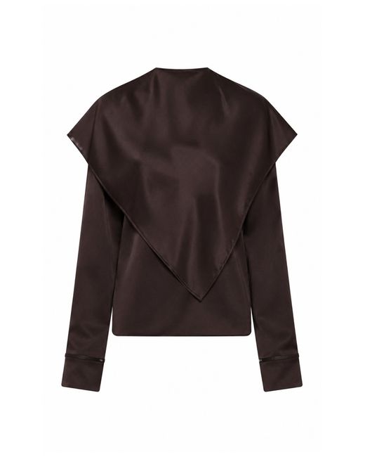 Gabriela Hearst Black Jonathan Silk Scarf Top