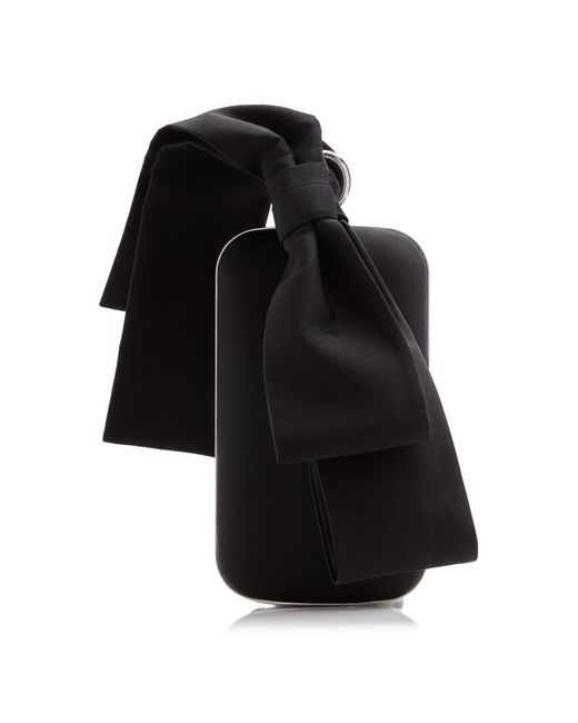 Givenchy Black Vertical Bow Silk-Blend Minaudiere Bag