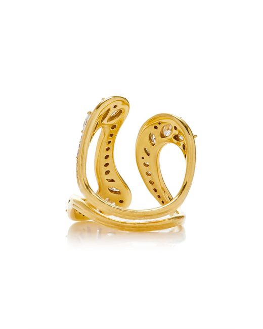 Fernando Jorge Metallic Stream 18k Yellow Gold Diamond Ring
