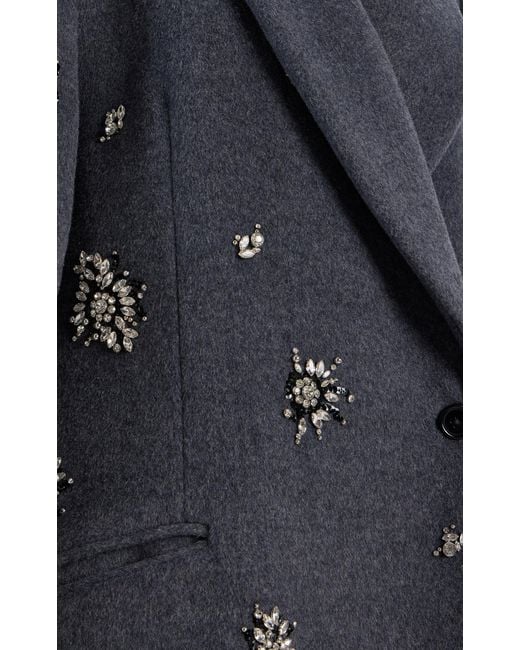 Jonathan Simkhai Blue Gianni Wool Coat