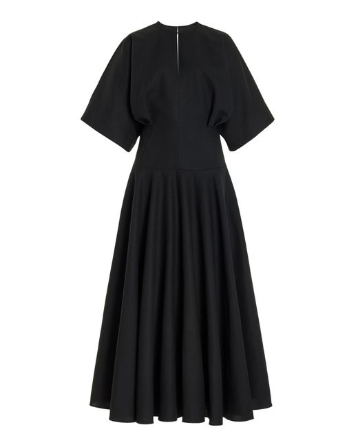 Brandon Maxwell The Darcy Kimono-sleeve Cotton Poplin Maxi Dress in Black |  Lyst