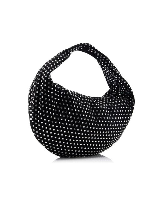 Khaite Black Olivia Crystal-embellished Leather Hobo Bag