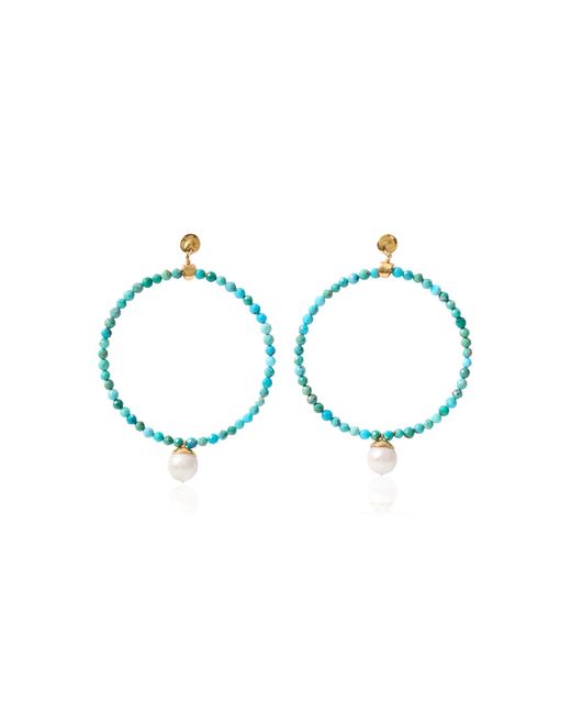 Chan Luu Blue Xl Tide Hoop Earrings