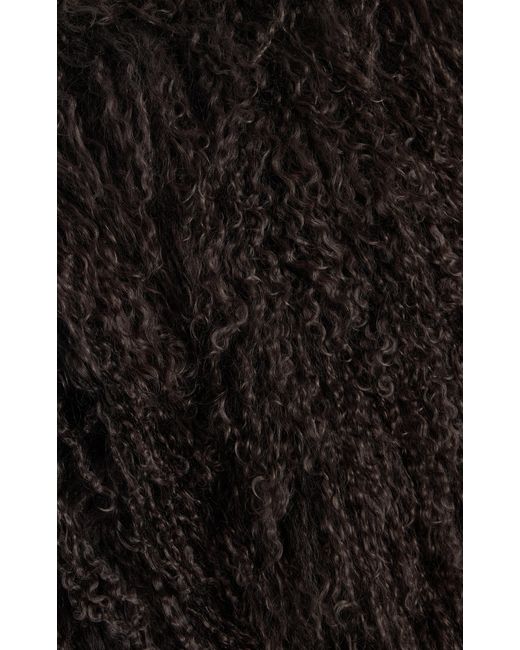 Stand Studio Black Charlotte Shearling Jacket