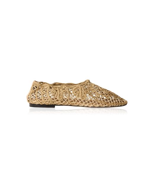 Odissi Natural Iris Crocheted Flats