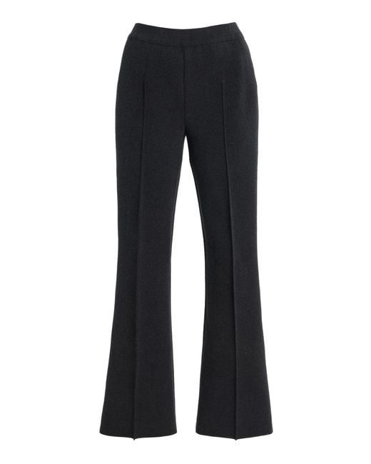 High Sport Blue Kick Stretch-Cotton Geo-Knit Cropped Pants