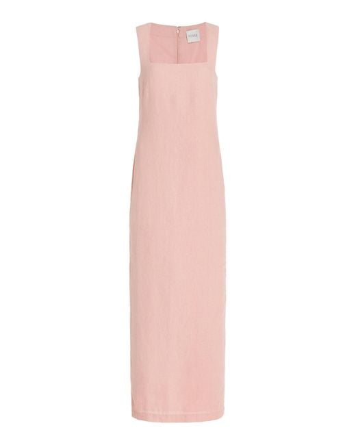 Posse Pink Exclusive Alice Linen Midi Dress