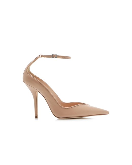 LUCASHEVA White Exclusive Barbara Leather Pumps